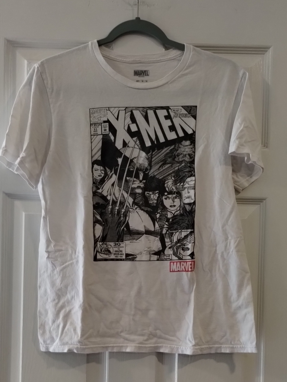 Marvel White X-Men Graphic Short Sleeve Tee.     (219)